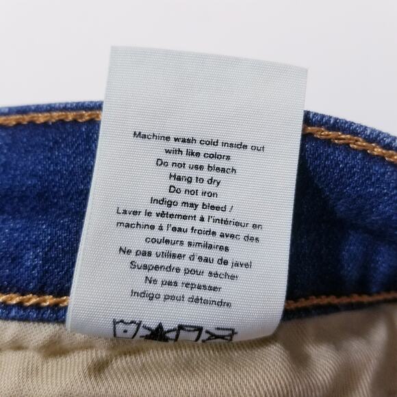 Rag & Bone Women size 27 Ankle Skinny Jeans Frayed Hem Blue Denim - Picture 11 of 13